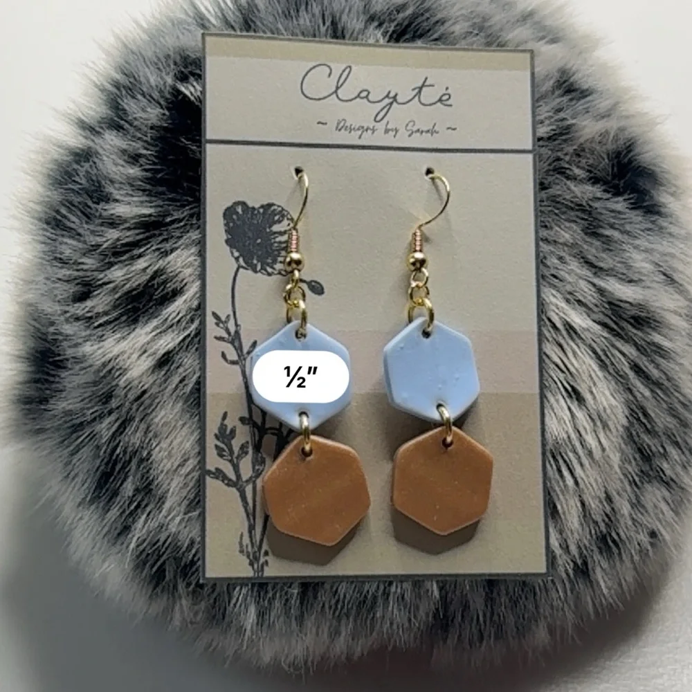 Polymer clay earrings 💛